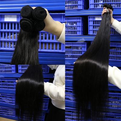 China Double Bundle 12A Hair Extensions Raw Hair Vendor Bundles & Closure Super Straight Pulled Set 40 Inch Raw Indian Hair Bundle for sale