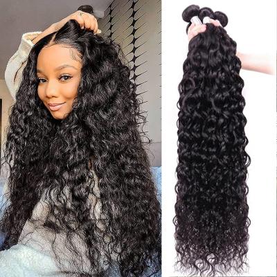 China Wholesale Virgin Cambodian Water Wave Hair Weave FDX Hair Weave Bundles With Closure for sale