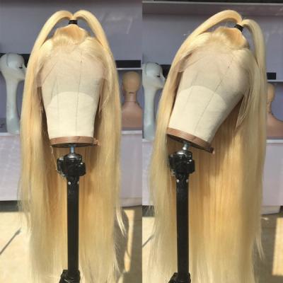 China Straight 613 Hd Virgin Human Hair 13x4 Lace Frontal Wig Accent Straight Hair Wigs 18-40 Inch for sale