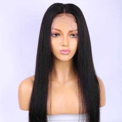 China 100% Virgin Human Hair FDX Human Hair Wigs 10a 13*4 Raw Unprocessed Brazilian Straight Natural Black Wigs for sale