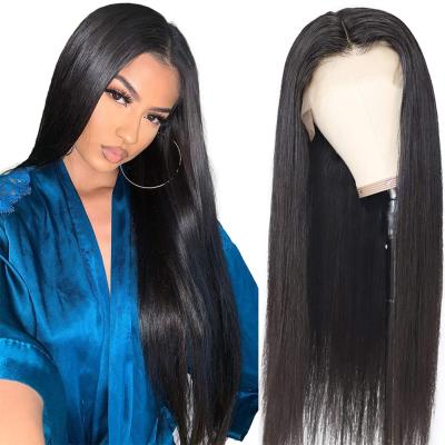 China Wholesale 100% Hd Straight Lace Front Wigs Hair Vendors 13x6 Headband Customized 38 Inch Straight Lace Front Wig for sale