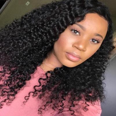 China Hot Selling Brazilian Curly Kinky Curly Hair Wigs Glueless None Lace Wigs For Black Women Maiden Virgin Hair Wigs for sale