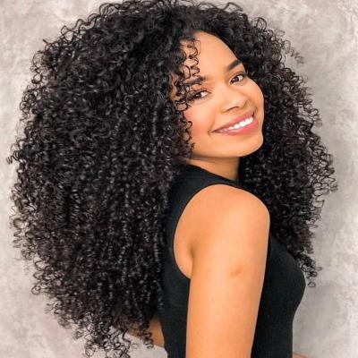 China Cheap Same Kinky Curly Popular Kinky Curly Wigs No Lace Wigs Hair For Women Color Glueless Peruvian Can Be Stock Customized for sale