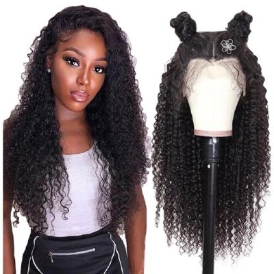 China FDX Kinky Curly Cuticle Aligned Human Hair Wigs Human Hair Lace Front HD Lace Front Virgin Hair Wig for sale