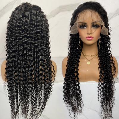 China 150% Density 180% Curly Kinky Curly Hd Brazilian Hair Lace Front Wigs for sale