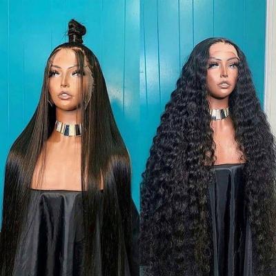 China Brazilian Deep Wave Lace Front Wig, Deep Wave Virgin Hair Lace Front Wig FDX Hair For Black Women, Pre Pluck Lace Wig With Baby Hair for sale