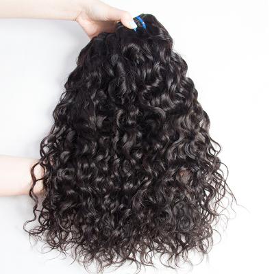 China 12A 10-40 inch water wave hair bundles raw natura brazil virgin brazil cuticle aligned young girls hair for sale