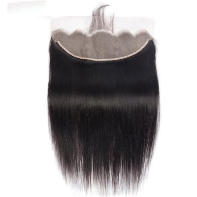 China Wholesale 10A 13x4 Raw Unprocessed Sheer Lace Headband 100% Virgin Human Hair Unprocessed 100% Brazilian Hair, Lace Closure With Baby Hair Straight for sale