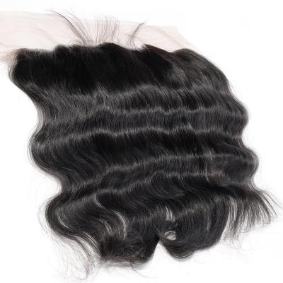 China 100% Raw Unprocessed Virgin Human Hair 12a Cuticle Aligned Frontal Transparent Hair 13x6 Closure Body Wave 34 36 40 Inch To Customize for sale