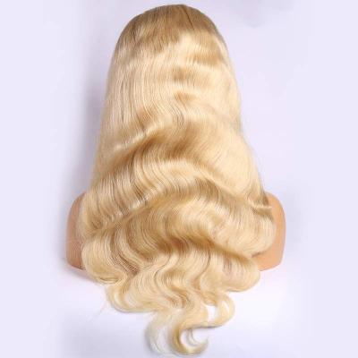 China 100% Virgin Human Hair FDX 10a 18 Inch 13x4 100% Human Hair Hairpiece Hairpiece Raw Unprocessed Brazilian Virgin Hair Wigs Raw Blonde 613 Yes for sale