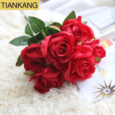 China Decorative artificial rose bouquet flowers artificial rose for artificial flowers wholesale for sale