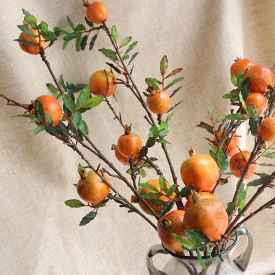 China Decorative Wholesale Indoor Artificial Fruit Branches Decor Fake Pomegranate Fruit for sale