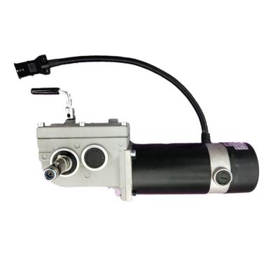 China 86mm 24v 340w totally enclosed brush dc motor with gear reduction 32:1 for electric wheelchair motor for sale