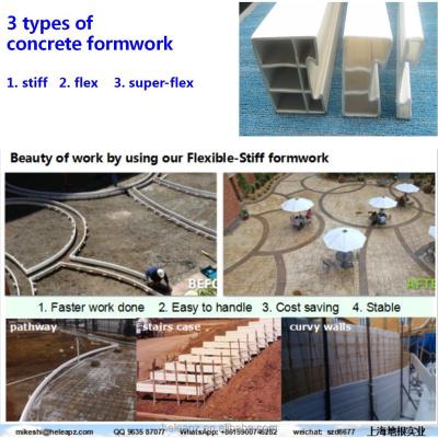 China Flexible Light Weight Plastic Curb Restraint Economy Flexible Formwork For Concrete for sale