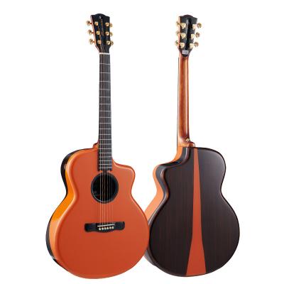 China Amphitheater Six String Cutaway Guitar With Big Round Edges And Full Guard Design 41 Inch High Value Flawless Rosewood Single Guitar Full for sale