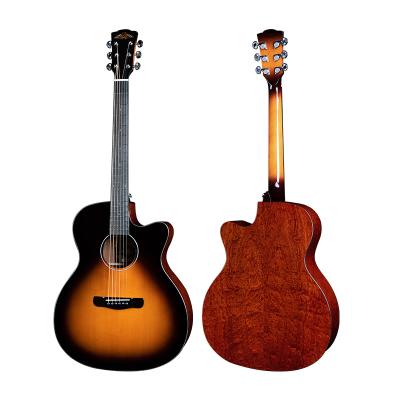 China Solid spruce guitars china acoustic guitar for sale 6 string 41 inch top solid fir stung sapele acoustic guitar for sale