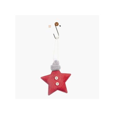 China Decor Factory Supply Nonwoven Knitted Hat Five-pointed Star Pendant for sale