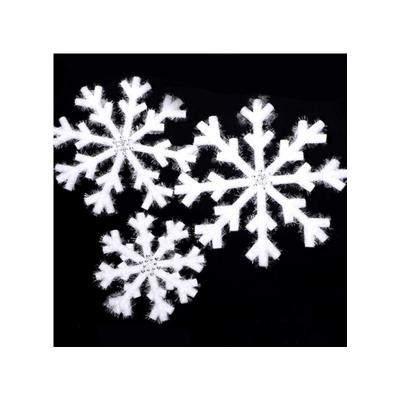 China White Three Dimensional Christmas Snowflake Hanging Decor Embellishments Christmas Tree Ornaments for sale