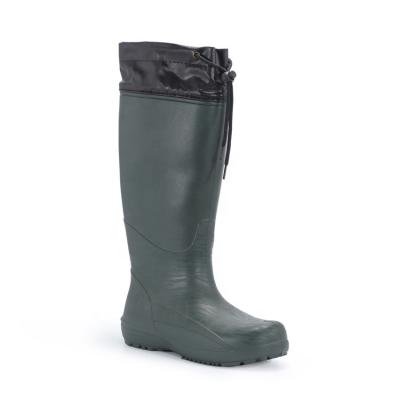 China Fashion Trend Wholesale EVA Dark Green Waterproof Women Boots Best Shoes Knee High Women Boots for sale