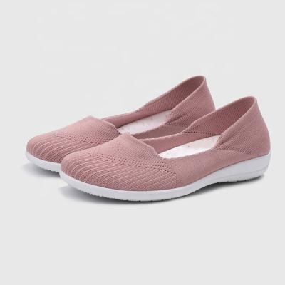 China Other Breathable Premium High End Wedge Knit Ladies Flat Shoes For Women Flat for sale