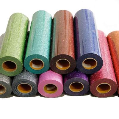 China Garment Korea HTV Grade Glitter Heat Transfer Vinyl Rolls And PU Heat Transfer Vinyl For Garment for sale