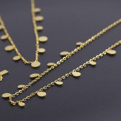 China New Water Resistant Long Rectangle Link Chain Customized Necklace For Women Stainless Steel Jewelry Choker for sale