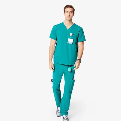 China 2022 Breathable Comfortable Stretchable Men Scrubs Set Uniforms Medical Men Scrubs Walkers Nursing Uniforms for sale