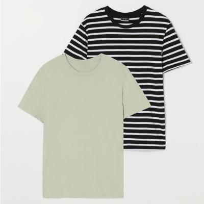 China Wholesale Breathable Popular Band Men T Shirts Plus Size T Shirts Cheap Cotton Women 100% Striped T Shirt for sale