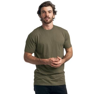 China Compressed Fashion Wholesale Cheap 100% Cotton Gym T Shirts Green Simple Blank Mens T Shirts for sale