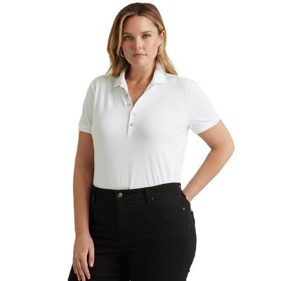 China Wholesale Anti-Wrinkle Office Lady Company Uniform Women Plus Size Cotton Polo T-Shirts Polo Shirt Custom Design for sale