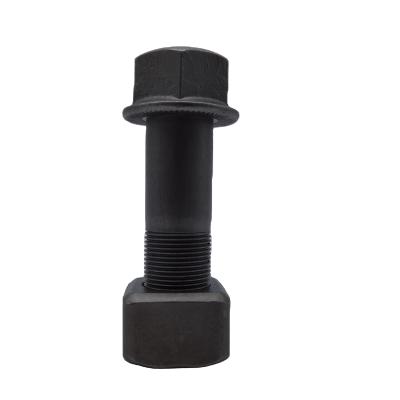 China Building Material Shops 24*76 Locking Hexagon Excavator Track Shoe Head Bolt And Nut for sale