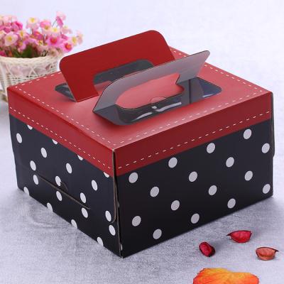 China Recycled Materials Birthday Cake Baking Big Size 10x10 Cartoon Cake Sliced ​​Shaped Corrugated Packaging Boxes For Cake for sale