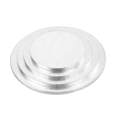 China 8 10 12 Inch 2mm Masonite Cake Board Recyclable Wholesale Greaseproof Thick White Round Pattern For Cake Bakery Box for sale