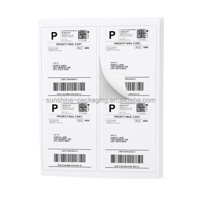 China Recyclable Self Adhesive Laser and Inkjet 3000 Sheet Labels FBA Barcode Amazon Warehouse Address Shipping Caton Box Shipping Label for sale