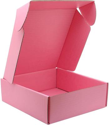 China Small Recycled Cheap Hot Pink Recyclable Small Cardboard 6x9 10x15 15x15 Inch RSC Shipping Brown Paper Mailer Box For Paints for sale