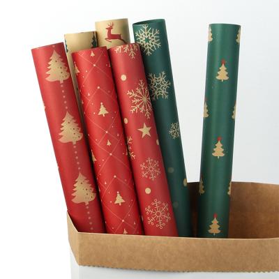 China Handmade Wholesale Custom Christmas Flower Gift Dress Apparel Factory Brand Amazon Wrapping Paper With Company Logo for sale