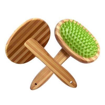 China Sustainable Pet Detangling Comb with Long and Short SiliconeTeeth for Removing Tangled Knots and Fur Tangles Detangler Tool for sale