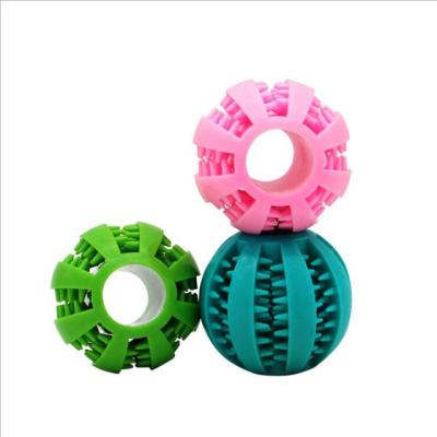 China Toy Pet Rubber Bite Molar Viable Tooth Clean Dog Mouth Toys Rubber Dog Teeth Grinding Ball Pet Chew Cleaning Toys for sale