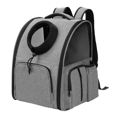 China Small Backpack Canvas Capsule Cat Dog Foldable Shoulder Bag Airline Approved Expandable Travel Pet Carrier for sale