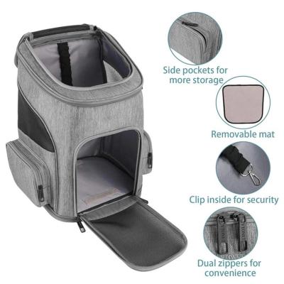 China Outdoor Breathable Pet Carrier Bag Custom Foldable Oxford Pet Carrier Backpack For Puppies Dogs Cat Pet Carrier Bag for sale