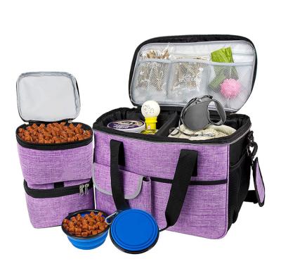 China Polyester Pet Travel Bag Airline Dog Sport Approved Supplies Kit Toy Dry Food Storage Dog Travel Bag Dog Pet Accessories For Home for sale