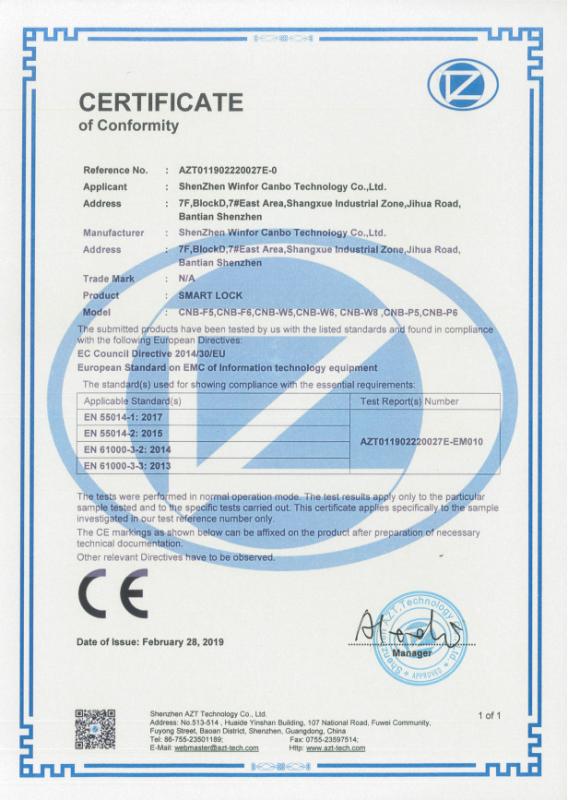 CE - Shenzhen Winfor Canbo Technology Co., Ltd.