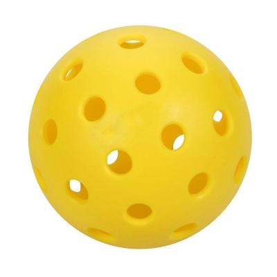 China Customized Indoor Or Outdoor Rotomolded Yellow Orange Neon Green 40 Hole Pickleball for sale