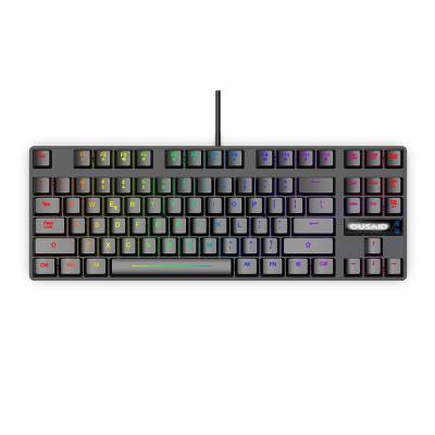 China Numpad Factory Wholesale Price DK690 Outemu Switch Support Black/Red/Tea/Cyan Axis 87 Key Mechanical Keyboard Wired for sale