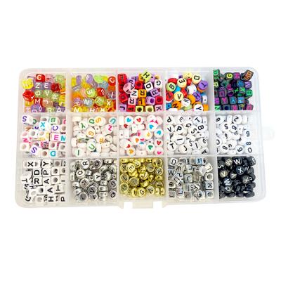 China Children's Handmade Alphabet Mixed Style Acrylic DIY Beads Set DIY Letter Beads Kit For Bracelet Jewelry Accessories for sale