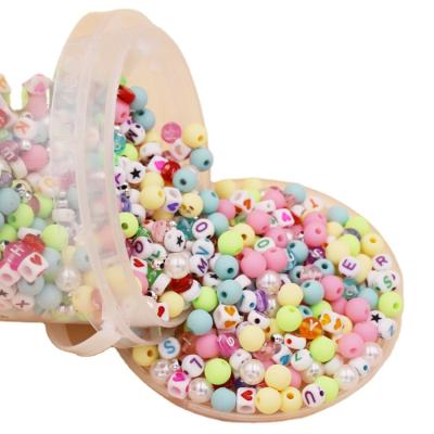 China Acrylic Kids Fun Educational Toys Beads For Jewelry Making Girls DIY Beaded Bracelet Kit for sale