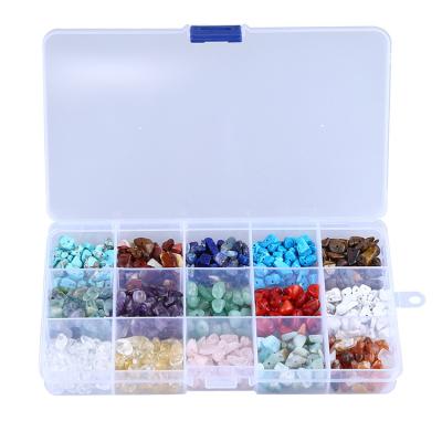 China Natural Irregular Gravel Stone 15 Colors DIY Stone Beads Kit For Bracelet Necklace Earrings Jewelry Making for sale