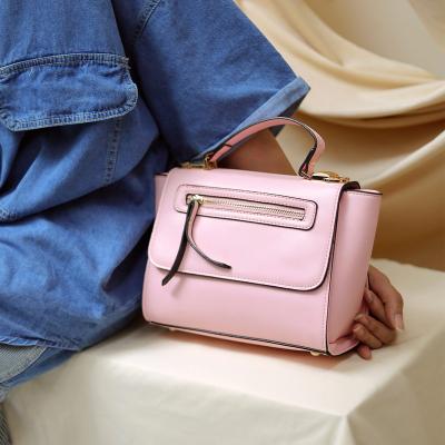 China Custom Fashion Product Women's Fashion Cross - Shoulder Bag Ladies Pink Ladies Cute Zipper Body Handbag Diagonal Square Bag (Pink) for sale