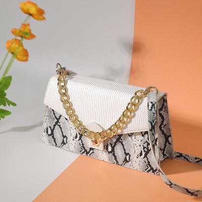 China Custom Original Stereotype Urban High-End Packet Style Tote Bag Snakeskin Product Style Synthetic Leather For Lady Messenger Bag for sale