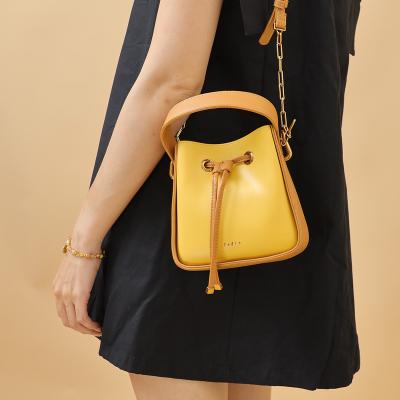 China Custom Product PU Women's Handbags Ladies Fashion Leather Cross - Body Bags For Women Switching Bucket Contrast Bag for sale